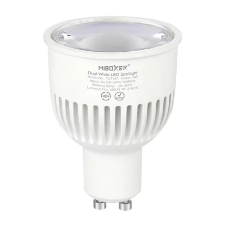 Chytrá LED žárovka MiBoxer GU10 2,4GHz s CCT 6W 580lm