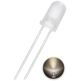 Diode LED 5mm, blanc chaud diffusé, AMPUL.eu