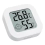 Digital thermometer and hygrometer in white design