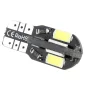 CANBUS LED T10 W5W, 8x 5730 SMD, roșu – Bec auto puternic