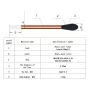 Thermistor MF52B B3950-L60, 1%, -40°C bis 120°C, B3950 K
