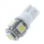 LED 5x 5050 SMD T10 W5W biela