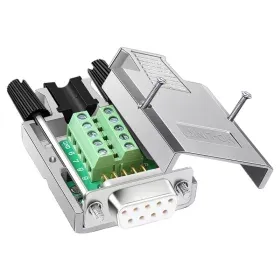 Złącze RS232 kabel metalowy, żeński ze śrubami/nakrętkami