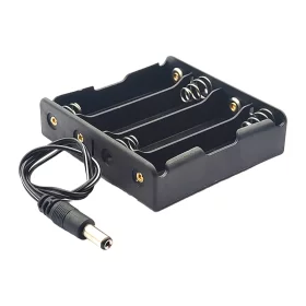 Černý bateriový box pro 4 kusy 18650 baterií 14.8V