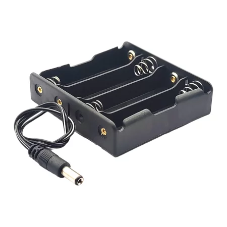 Batteriboks til 4 stk 18650 batterier, 14,8V med 5,5x2,1mm stik