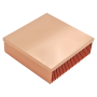 Měděný chladič 50x50x15mm s antioxidační vrstvou