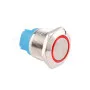 Interruttore in metallo con scrocco, argento, diametro 25mm