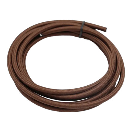 Cablu retro rotund, sârmă cu înveliș textil 2x0.75mm, maro