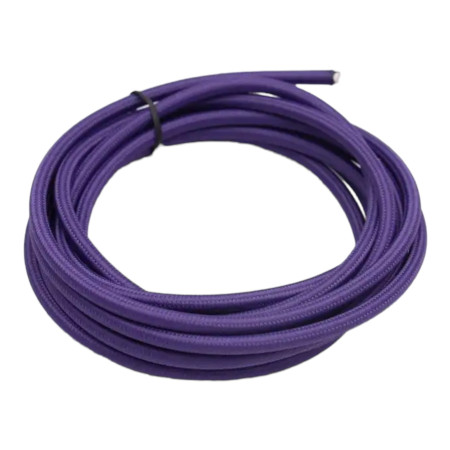 Retro kabel rund, ledning med tekstilkappe 2x0.75mm, lilla