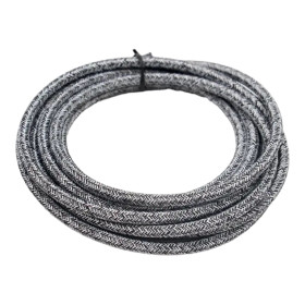 Cablu retro rotund, fir cu capac textil 2x0,75 mm, alb-negru 2