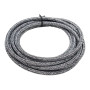 Retro rund kabel, ledare med textilöverdrag 2x0,75mm, svart-vit