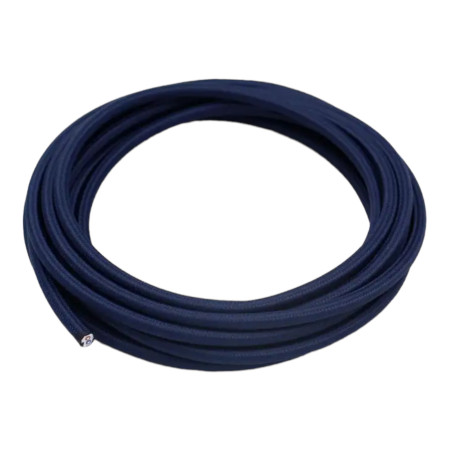 Retro kabel kulatý s textilním obalem tmavě modrý