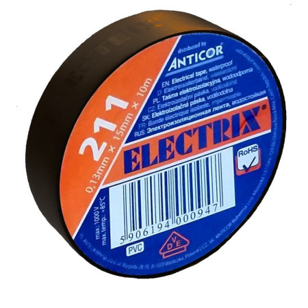 Elektroinštalačná izolačná páska, 10m