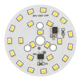 LED-modul rund 9W, ⌀60mm, 220-240V AC | AMPUL.eu