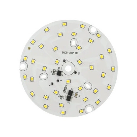 LED-moduuli pyöreä 15W, ⌀105mm, 220-240V AC, AMPUL.eu