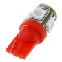 LED 5x 5050 SMD T10, W5W czerwony 24V – żarówka