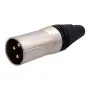 Liitin XLR-kaapeli, hopea, uros, AMPUL.eu