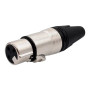 3-Pin Silver Female XLR Connector