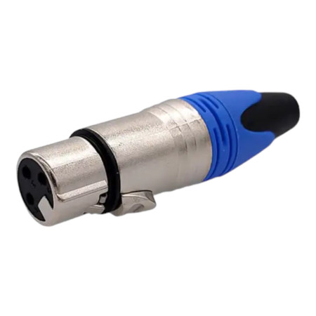 Silberner XLR-Kabelstecker, weiblich, 3-polig für professionelle Anwendungen