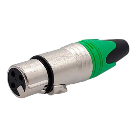 Silberner XLR-Kabelstecker, weiblich, 3-polig für professionelle Anwendungen