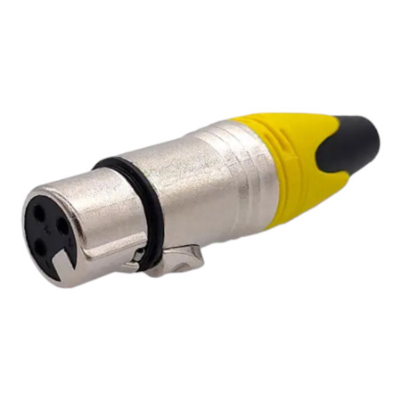 Silberner XLR-Kabelstecker, weiblich, 3-polig für professionelle Anwendungen