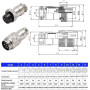 GX20 Metall Docking-Stecker, wasserdicht, 2-15-polig