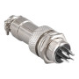 GX12 Panel-Anschlussstecker Metall – Wasserdicht, 2–7 Pins