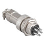 GX12 Panel-Anschlussstecker Metall – Wasserdicht, 2–7 Pins