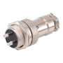 Conector metalic GX16 pentru panou, 2-10 pini, impermeabil