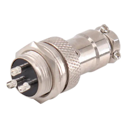 GX16 Panel-Anschlussstecker Metall, IP22, 2–10 Pins
