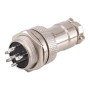 GX16 Conector de conexión de panel metálico, impermeable IP22