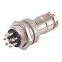 GX16 Panel-Anschlussstecker Metall, IP22, 2–10 Pins