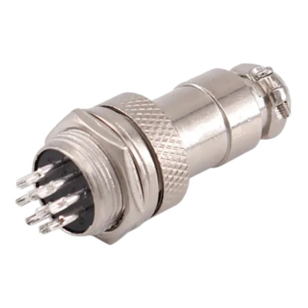 Conector metalic GX16 pentru panou, 2-10 pini, impermeabil