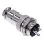 GX20 conector de panel metálico, acoplamiento impermeable