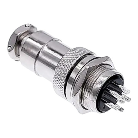 GX20 conector metalic de panou, impermeabil, 2-15 pini