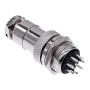 GX20 Panel-Anschlussstecker Metall, verschiedene Pin-Ausführungen