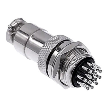 GX20 conector metalic de panou, impermeabil, 2-15 pini