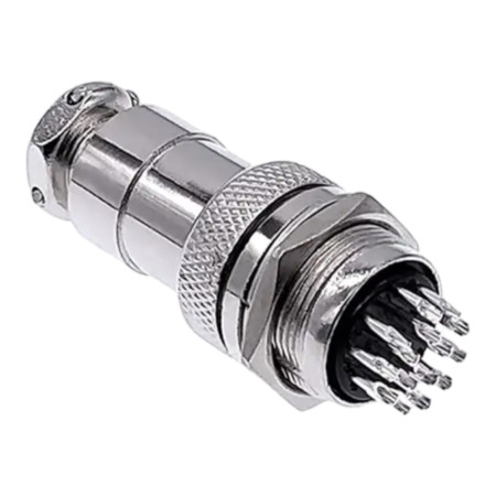 GX20 conector metalic de panou, impermeabil, 2-15 pini