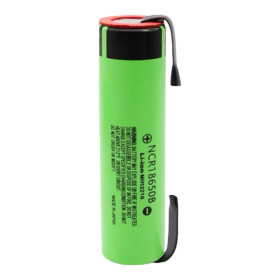 Batterie Li-Pol NCR18650B, 3400mAh avec bornes à barrettes