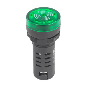 Indicador luminoso LED con zumbador 110V, AD16-22SM, para