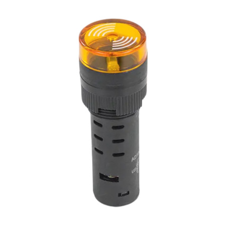 LED kontrolka s bzučákem AD16-16SM, pro průměr otvoru 16mm