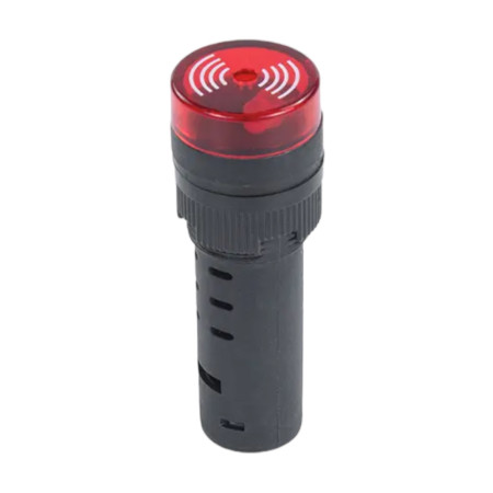 LED kontrolka s bzučákem AD16-16SM pro otvor 16 mm