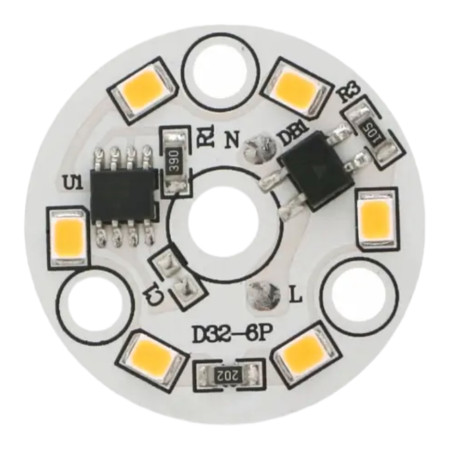 Modul LED rotund 3W, ⌀32mm, 220-240V AC, alb | AMPUL.eu