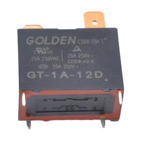 Przekaźnik GT-1A-12D, 12V DC/250V AC 25A, 4-pinowy, AMPUL.eu