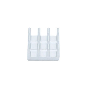 Stříbrný hliníkový chladič 12x12x6mm s teplovodivou páskou