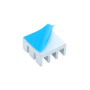Stříbrný hliníkový chladič 12x12x6mm s teplovodivou páskou