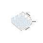 Dissipateur thermique aluminium 12x12x6mm avec ruban adhésif