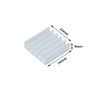 Aluminium køleplade 14x14x4mm med termisk tape, sølv