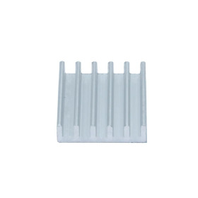 Stříbrný hliníkový chladič 14x14x8mm s lepící vrstvou