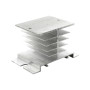 Dissipatore in alluminio per relè SSR con dimensioni 80x50x50mm.